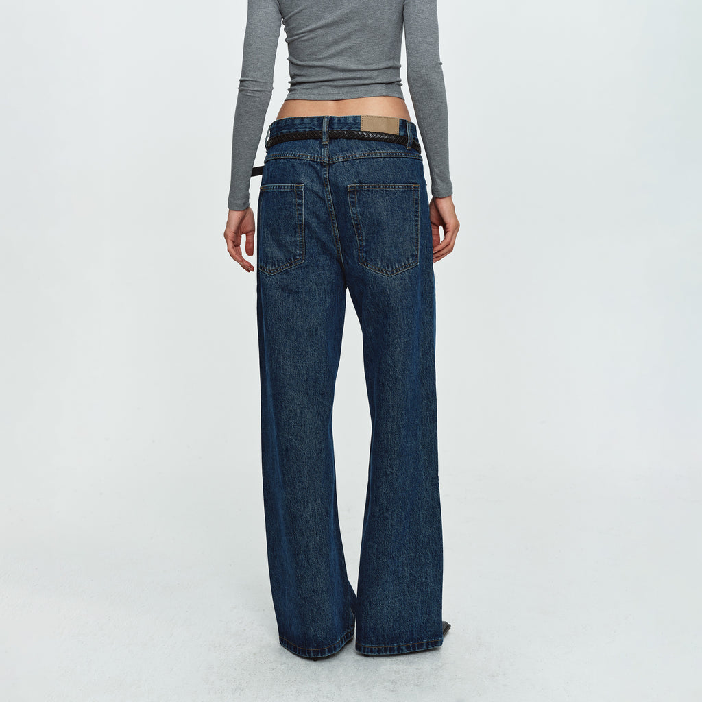 MADWITCH CLASSIC WASHED RELAXED WIDE-LEG JEANS #G60075