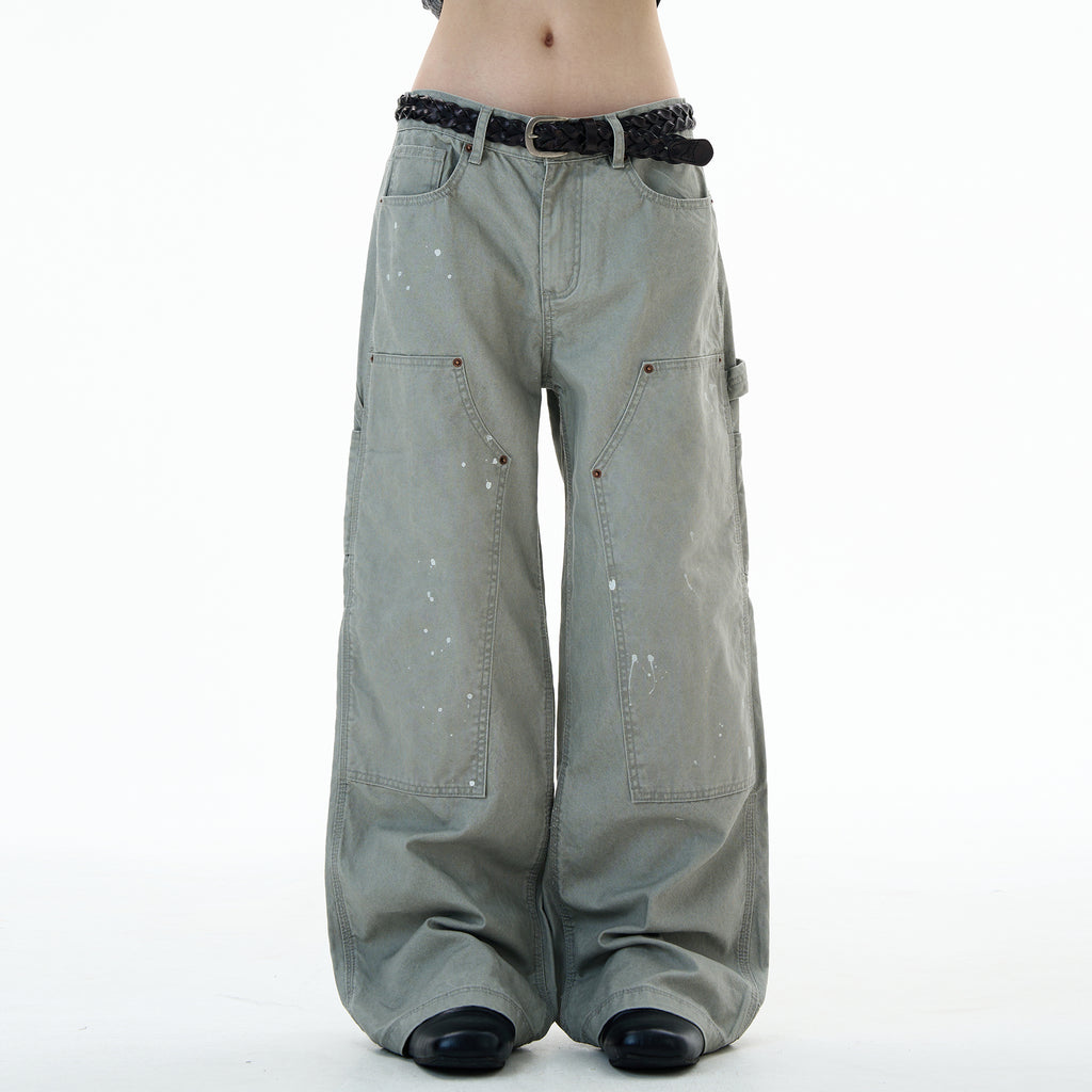 MADWITCH UNISEX PAINT SPLATTER CARGO PANTS #Z031