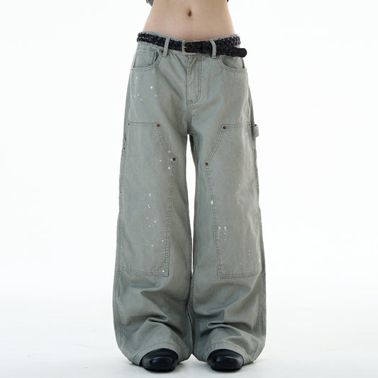 MADWITCH UNISEX PAINT SPLATTER CARGO PANTS #Z031