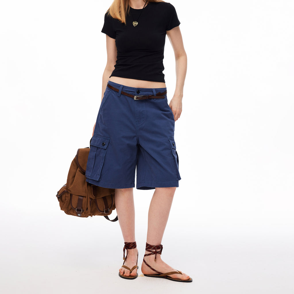 MADWITCH VINTAGE MULTI-POCKET CARGO SHORTS #CK3631D