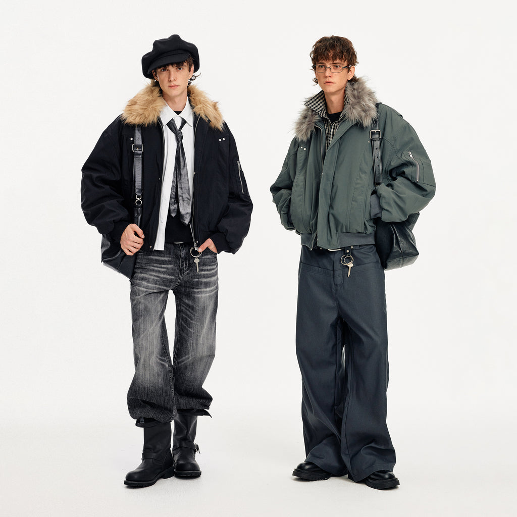 MADWITCH PATCHWORK FUR WORKWEAR JACKET #990260