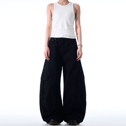 MADWITCH DECONSTRUCTED WIDE-LEG CARGO PANTS #DR6302