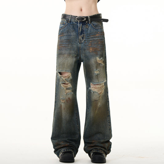 MADWITCH POST-APOCALYPTIC STYLE RIPPED JEANS #G6310