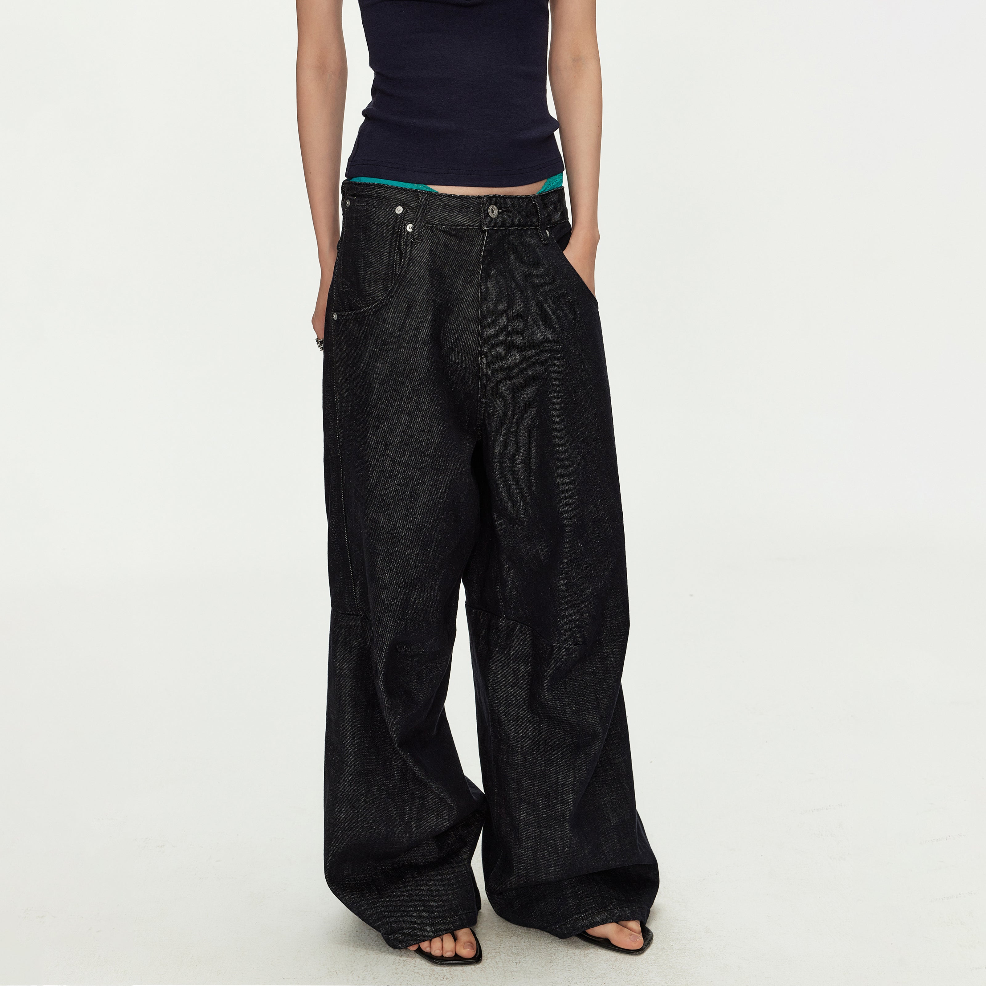 MADWITCH RAW SELVEDGE CURVED JEANS #GPC9813