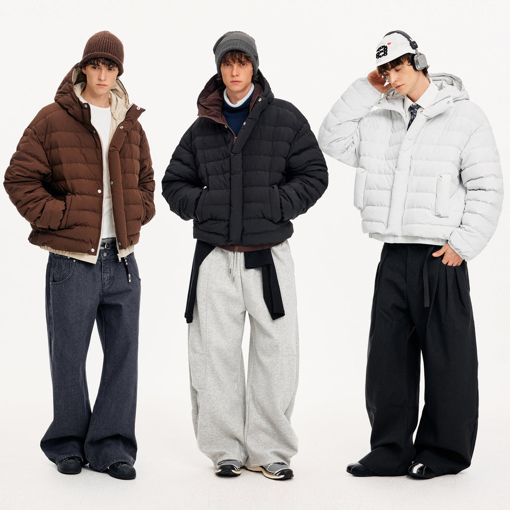 MADWITCH QUILTED HOODED DOWN JACKET #880651