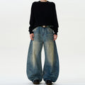 MADWITCH BEND-LEG WIDE-LEG DENIM JEANS #CK9367