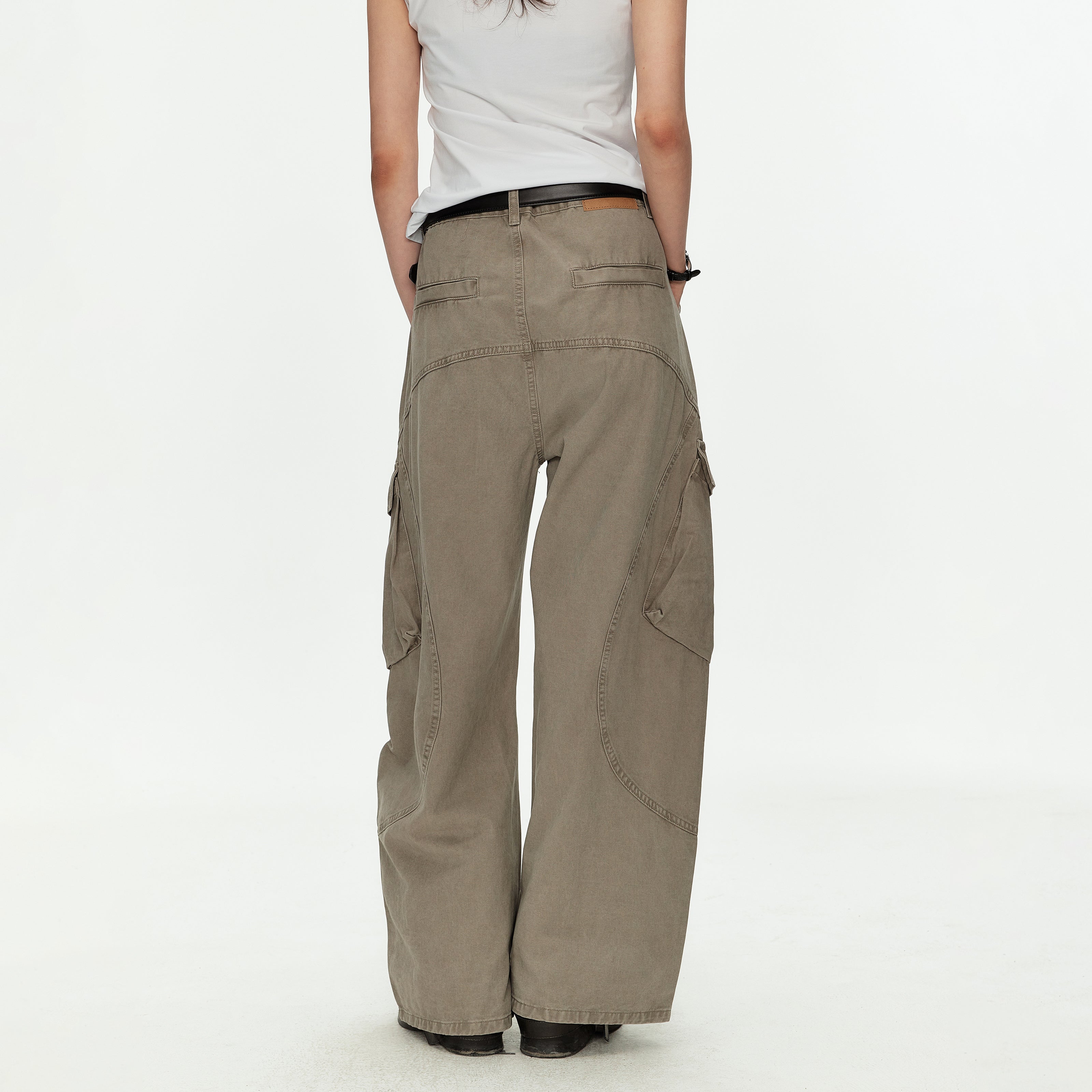 MADWITCH VINTAGE WASHED CURVED CARGO PANTS #K701