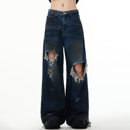 MADWITCH FRAYED RIPPED JEANS #K557