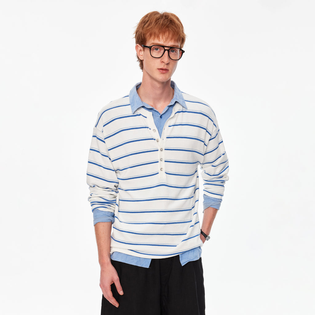 MADWITCH COLORBLOCK STRIPE KNIT TOP #68628