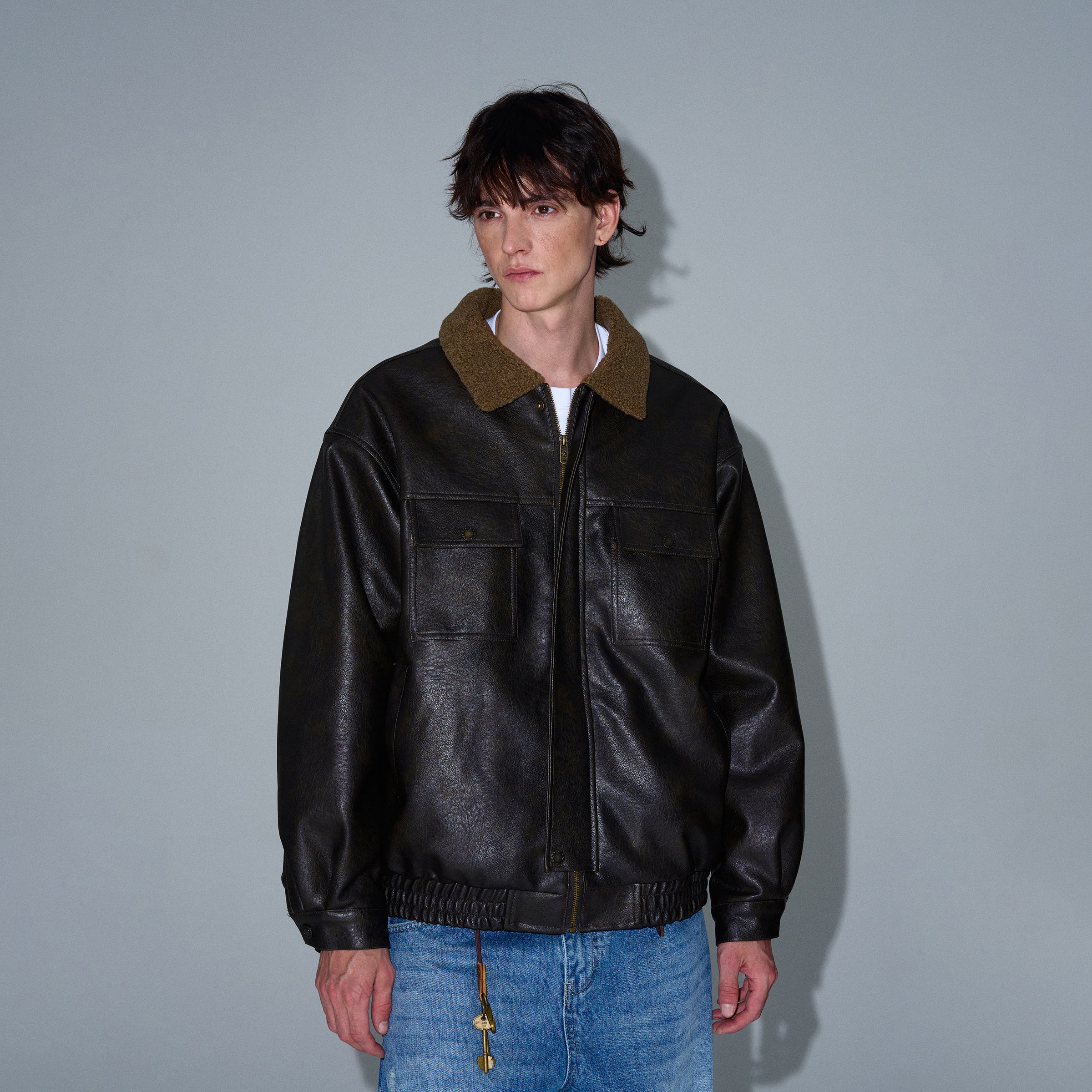 MADWITCH THICKENED PU LEATHER JACKET #G1060