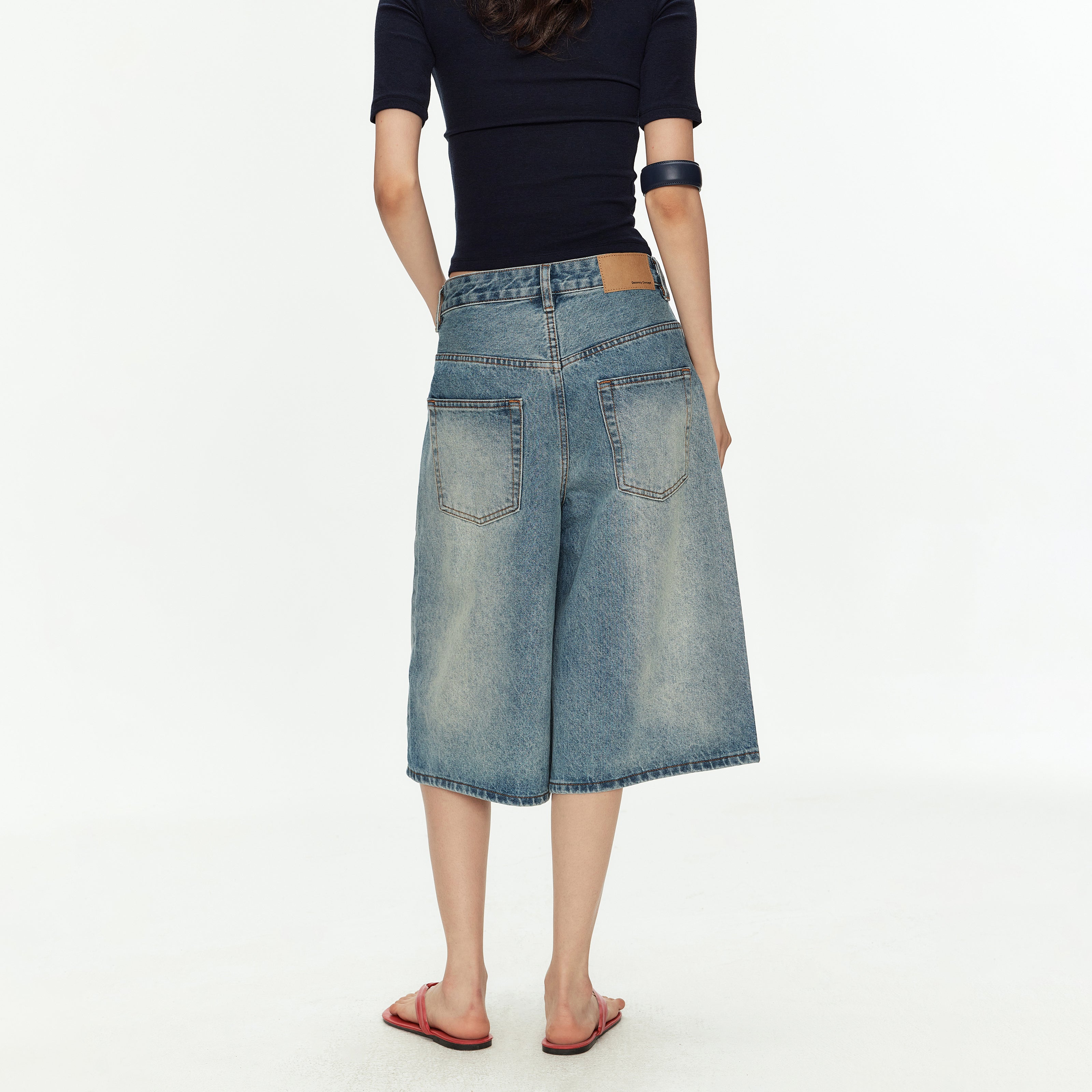 MADWITCH WHISKER WASH CROP JEANS #G60037