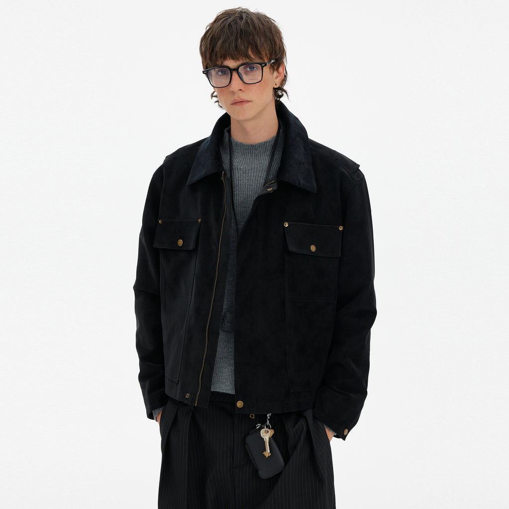 MADWITCH DECONSTRUCTED SUEDE CORDUROY JACKET #Y25203