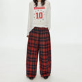 MADWITCH RED BLACK PLAID PANTS #CK61021