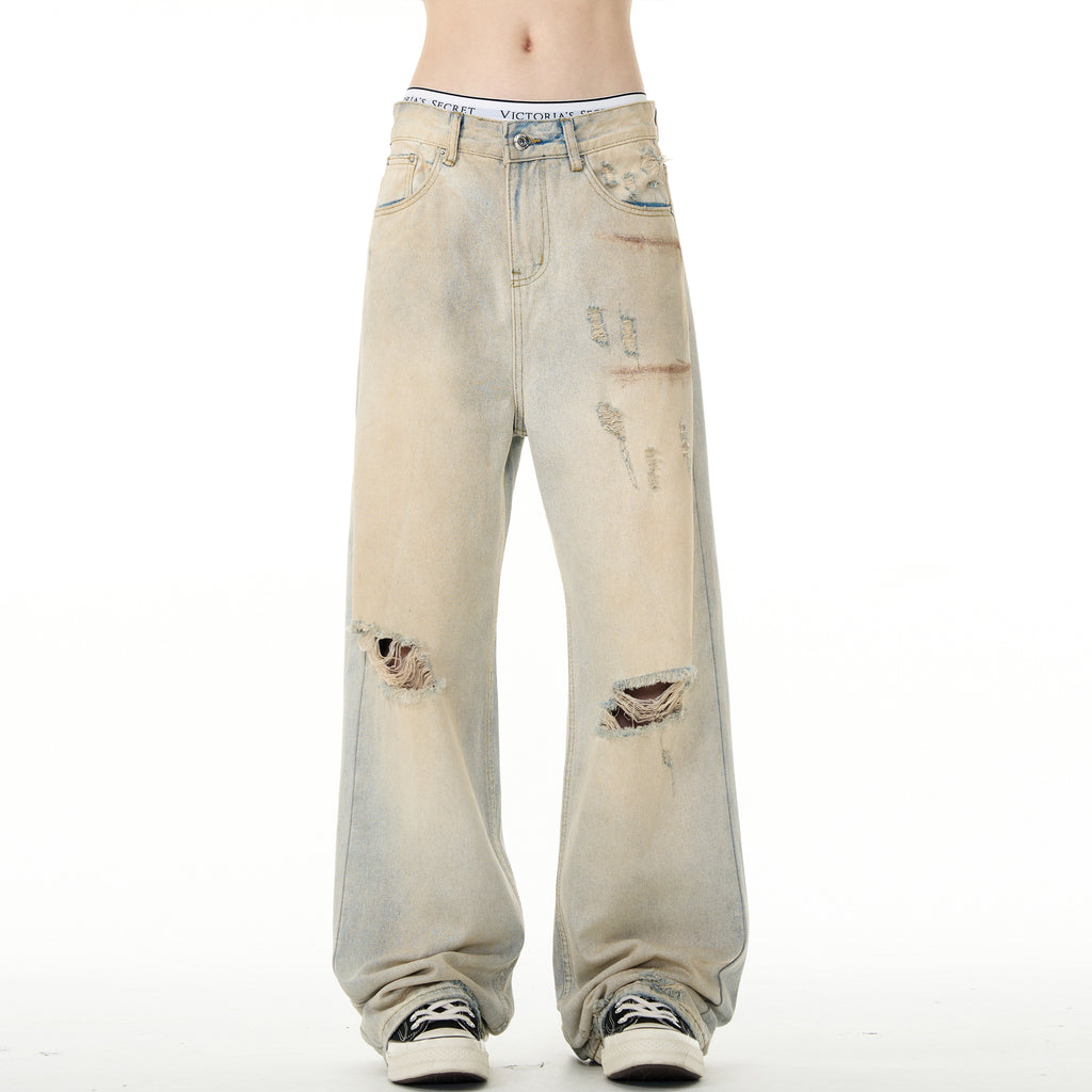 MADWITCH WASTELAND STYLE RIPPED JEANS #DCFX020