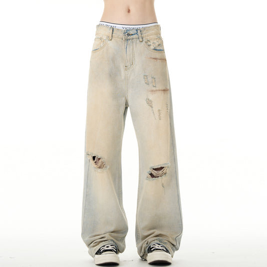 MADWITCH WASTELAND STYLE RIPPED JEANS #DCFX020