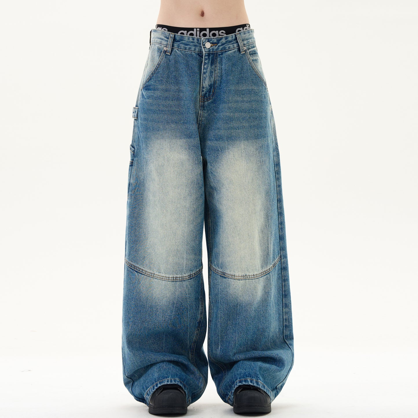 MADWITCH LOOSE WIDE-LEG JEANS #K9313