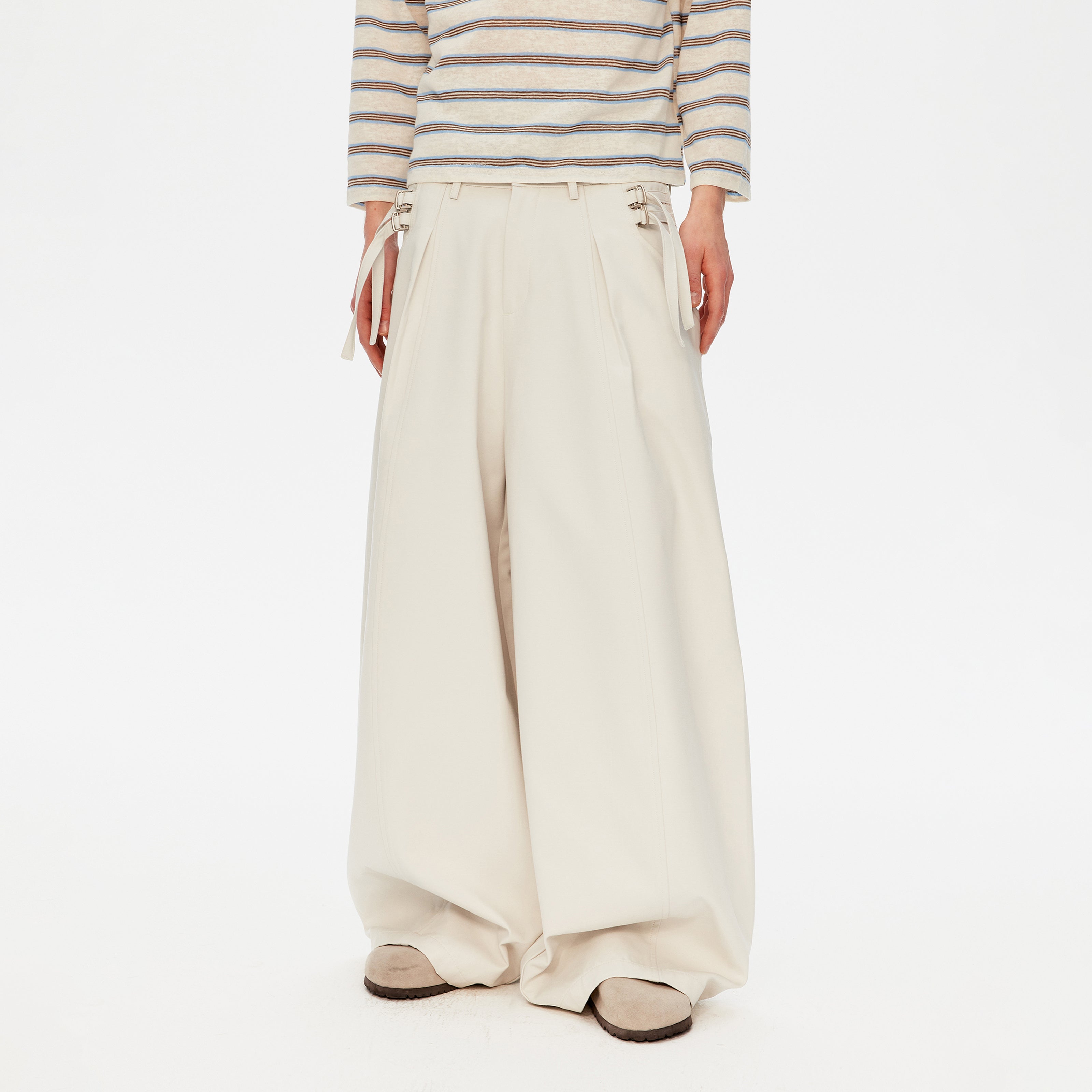 MADWIT WIDE DRAPED TROUSERS #56013K