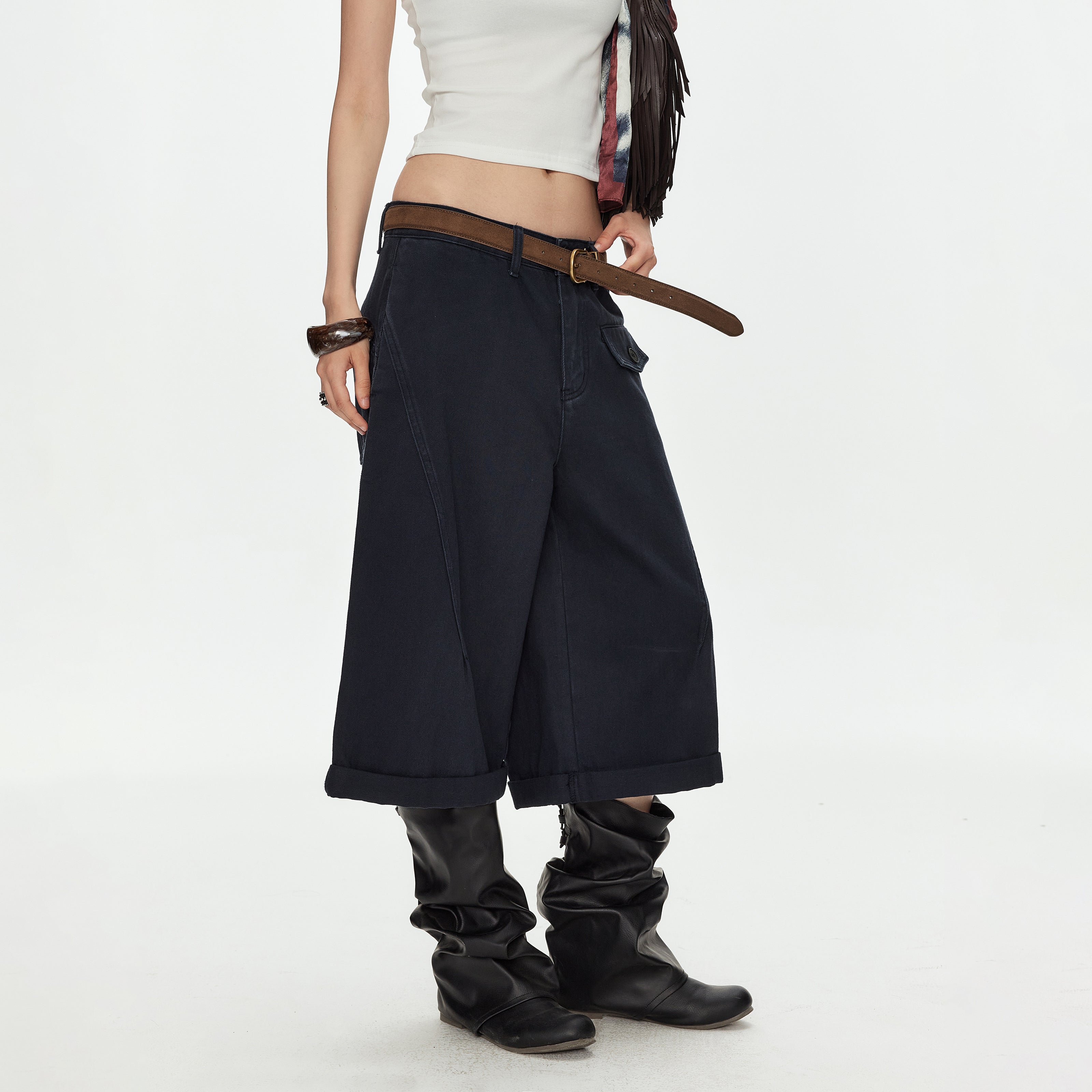 MADWITCH UTILITY CARGO CROP PANTS #WHOA150