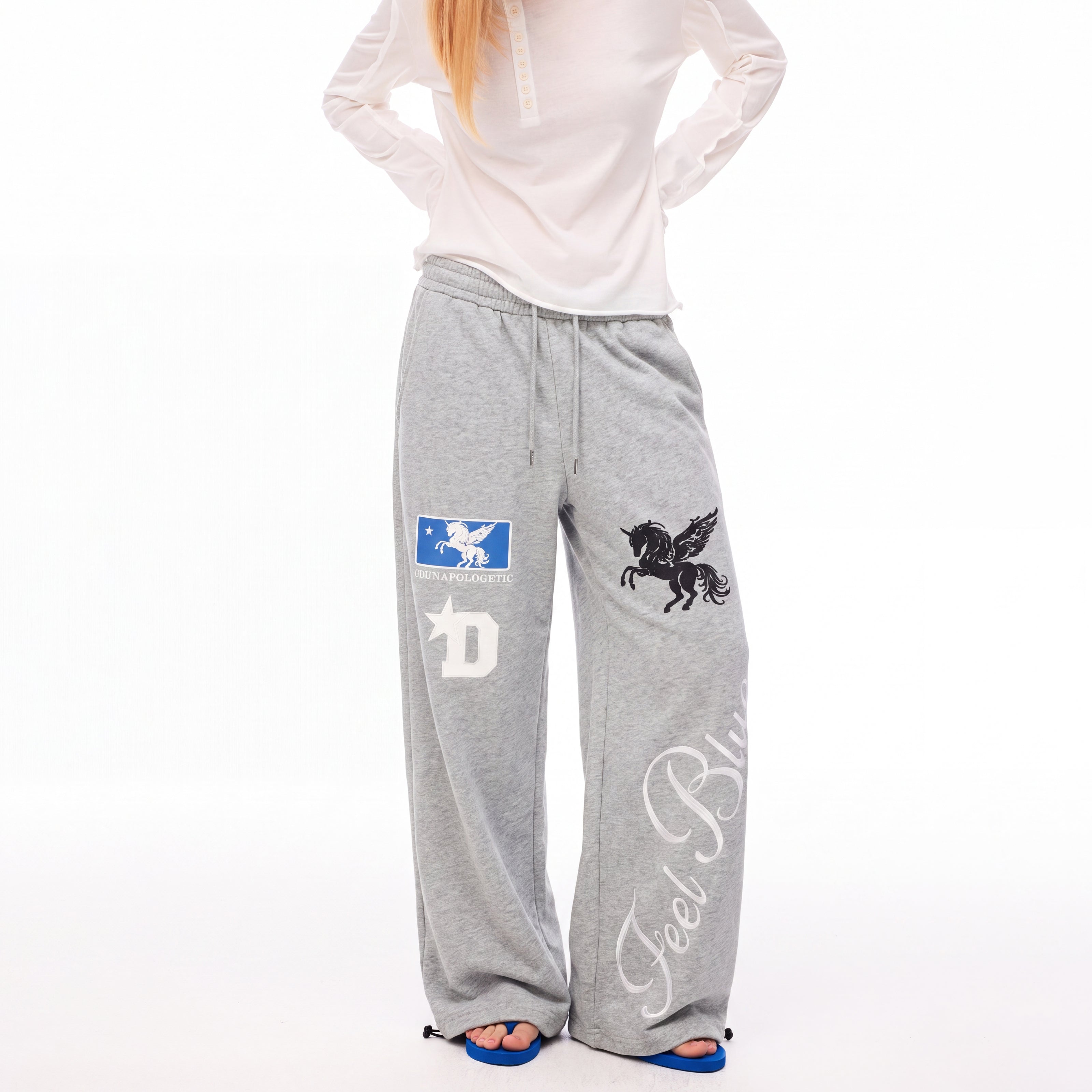MADWITCH PEGASUS GRAPHIC CONVERTIBLE SWEATPANTS #C1015