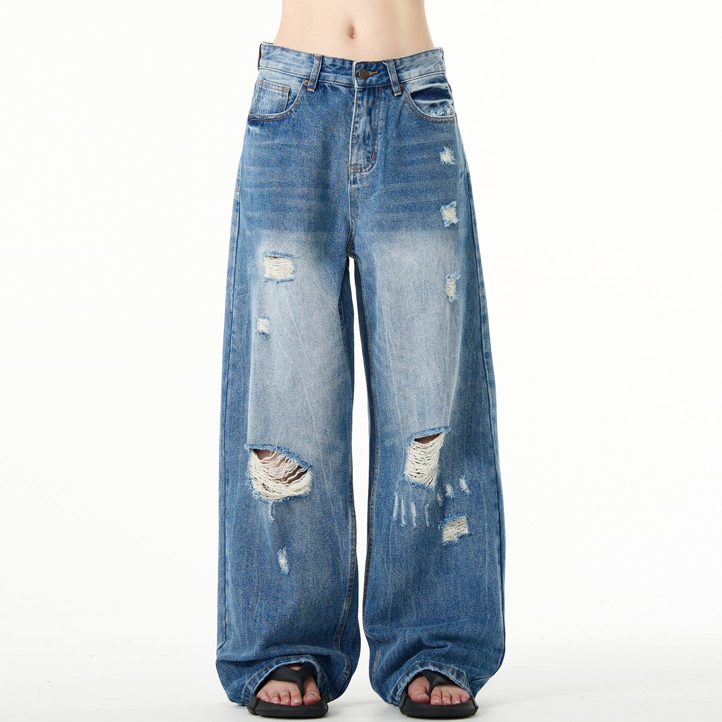 MADWITCH DISTRESSED DETAILS JEANS #K9302