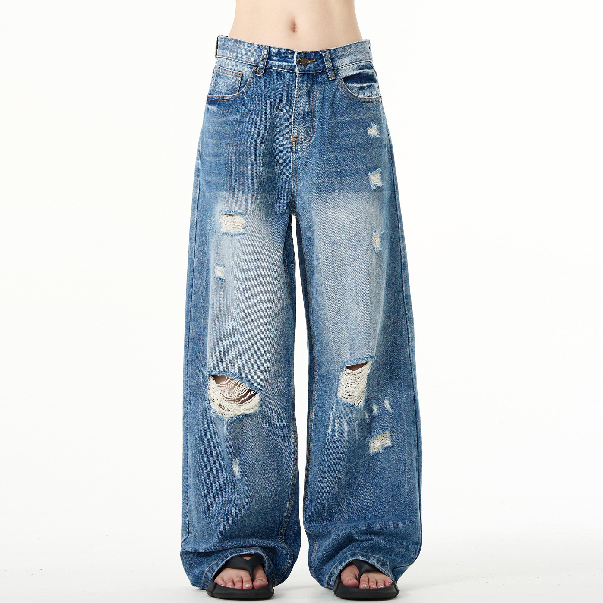 MADWITCH DISTRESSED DETAILS JEANS #K9302