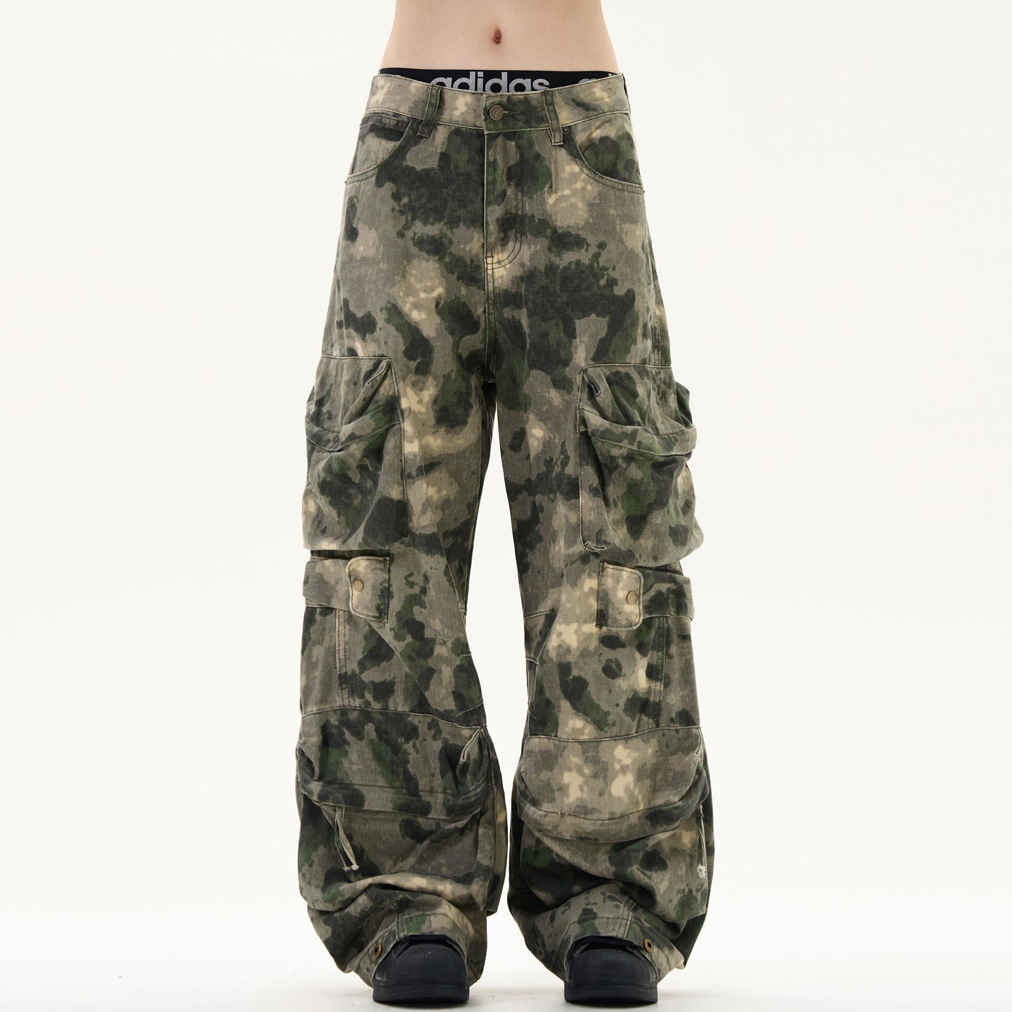 MADWITCH HEAVY-DUTY STREETWEAR CAMOUFLAGE PANTS #CK3318