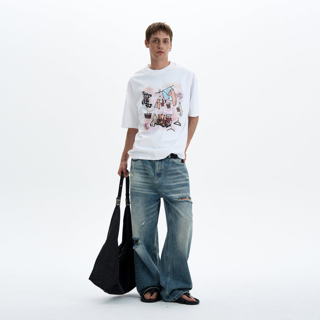 MADWITCH VINTAGE PRINT TEE #321