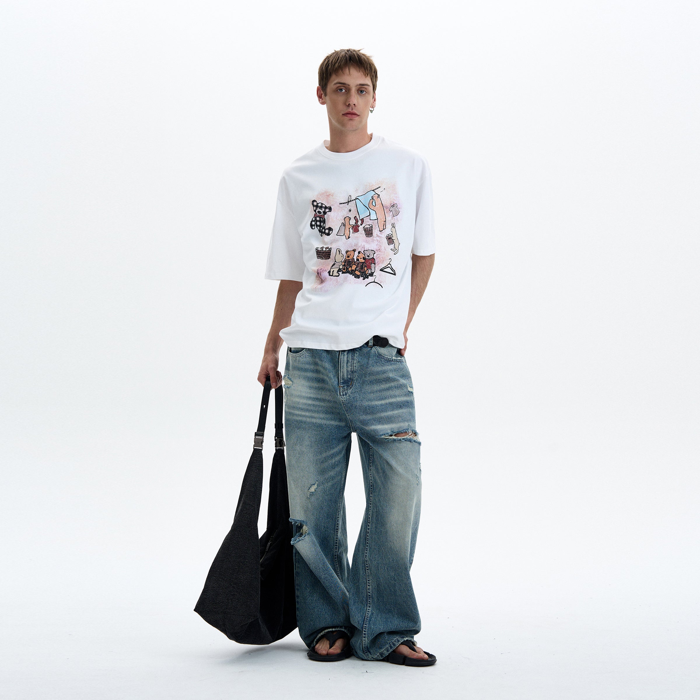 MADWITCH VINTAGE PRINT TEE #321