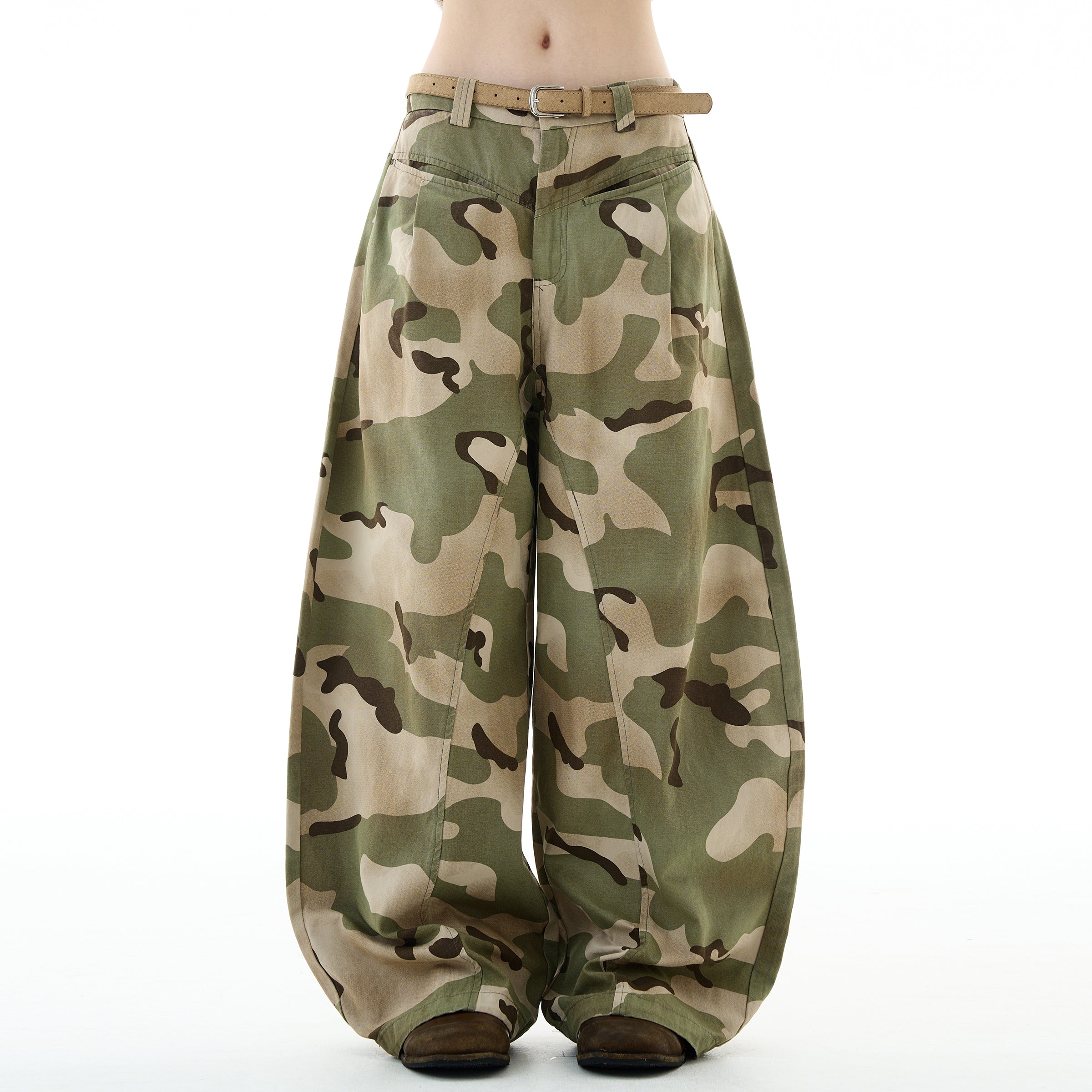 MADWITCH VINTAGE CAMO CARGO PANTS #CK6859