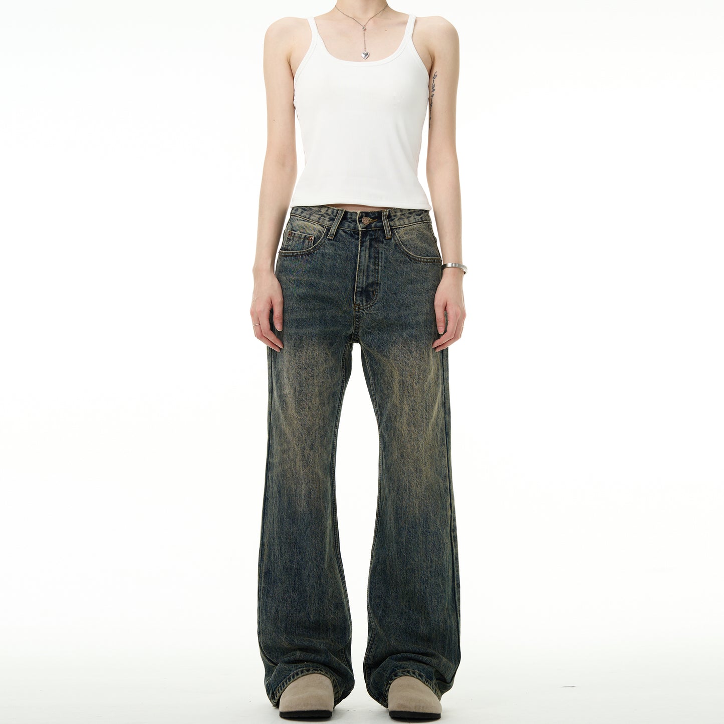 MADWITCH WASH STRAIGHT LEG JEANS #WH6830