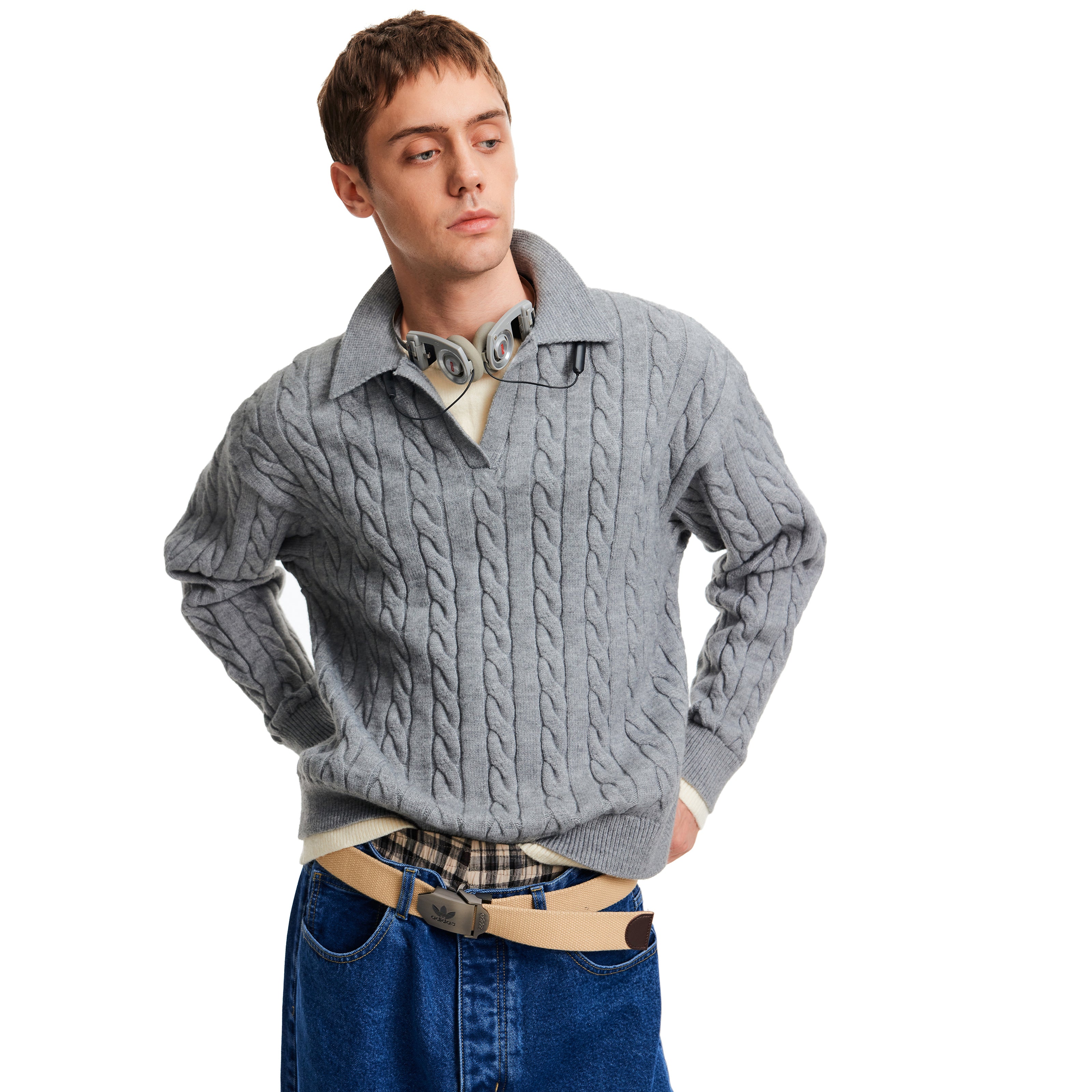 MADWITCH TWIST COLLAR KNIT #C2509Q25