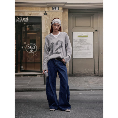 MADWITCH V-NECK KNIT SWEATER #M2510