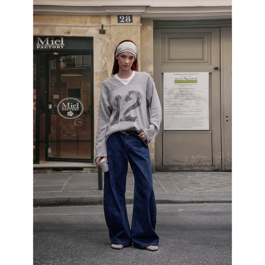 MADWITCH V-NECK KNIT SWEATER #M2510