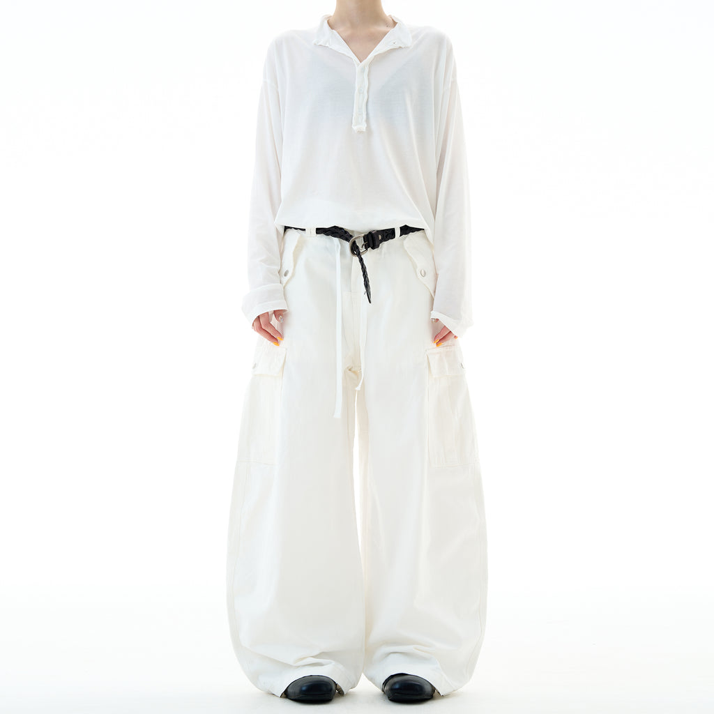 MADWITCH DRAWSTRING MULTI-POCKET CARGO PANTS #Z030