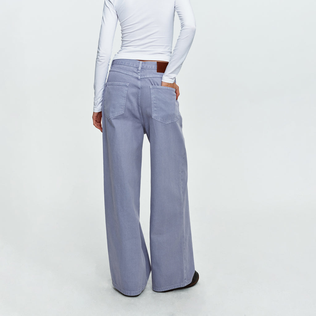 MADWITCH LAVENDER-WASH WIDE-LEG JEANS #A646