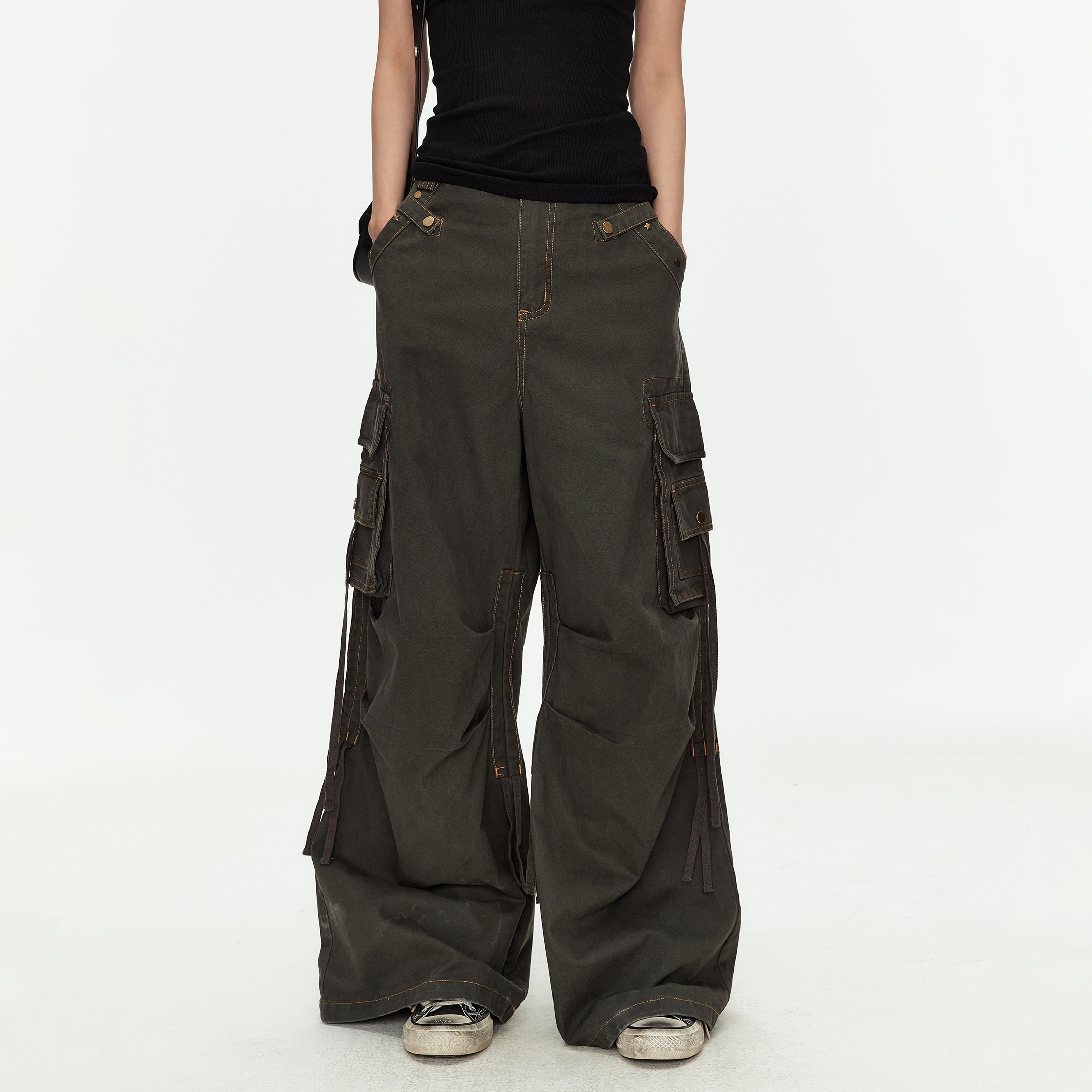 MADWITCH DECONSTRUCTED BAGGY CARGO PANTS #5894
