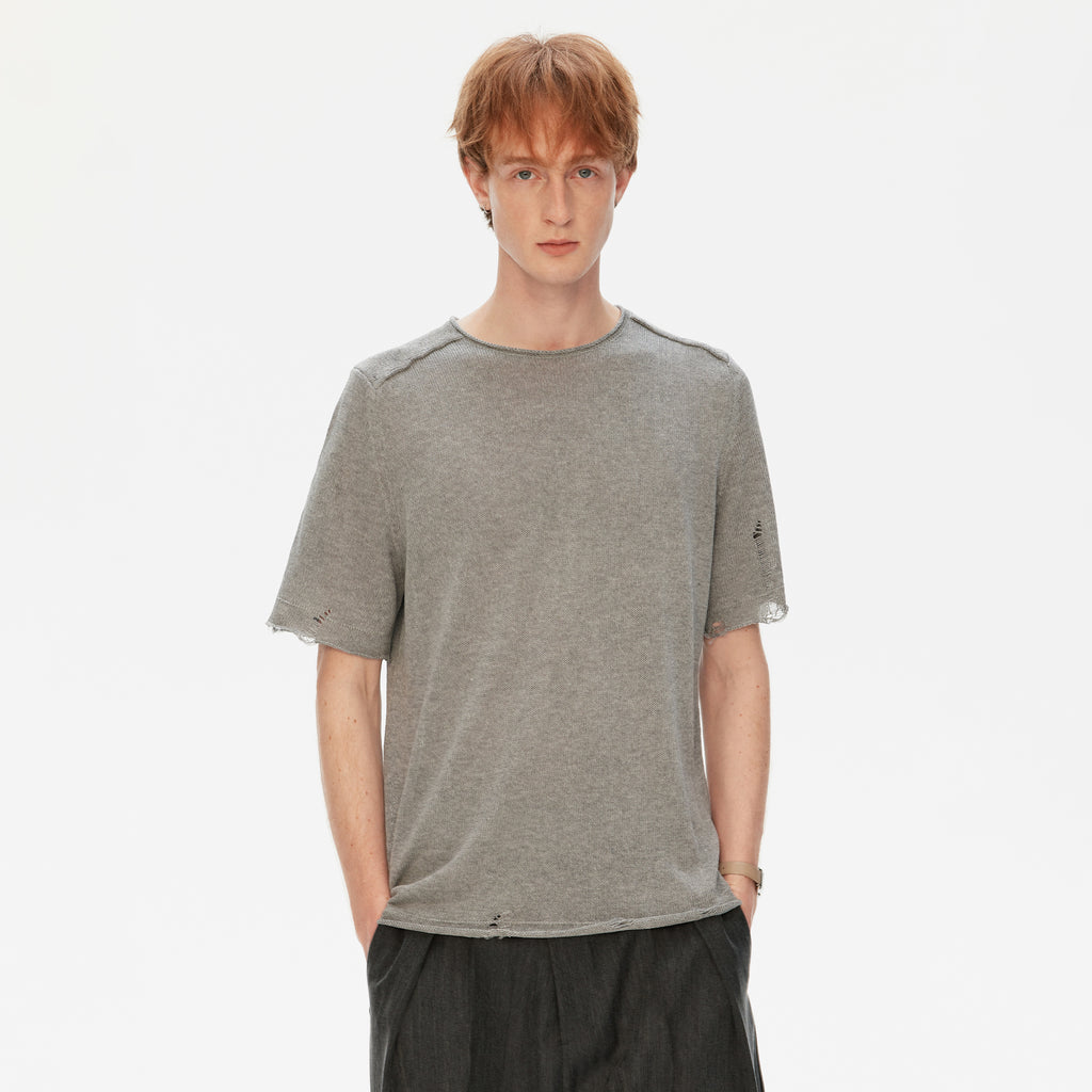 MADWITCH DISTRESSED SHORT TEE #AW26802