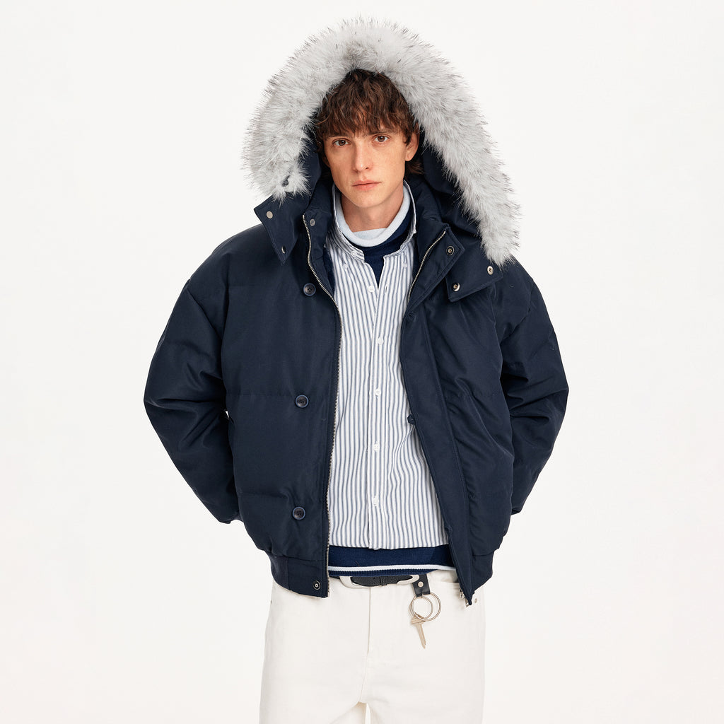 MADWITCH HOODED MINIMALIST DOWN JACKET #630321