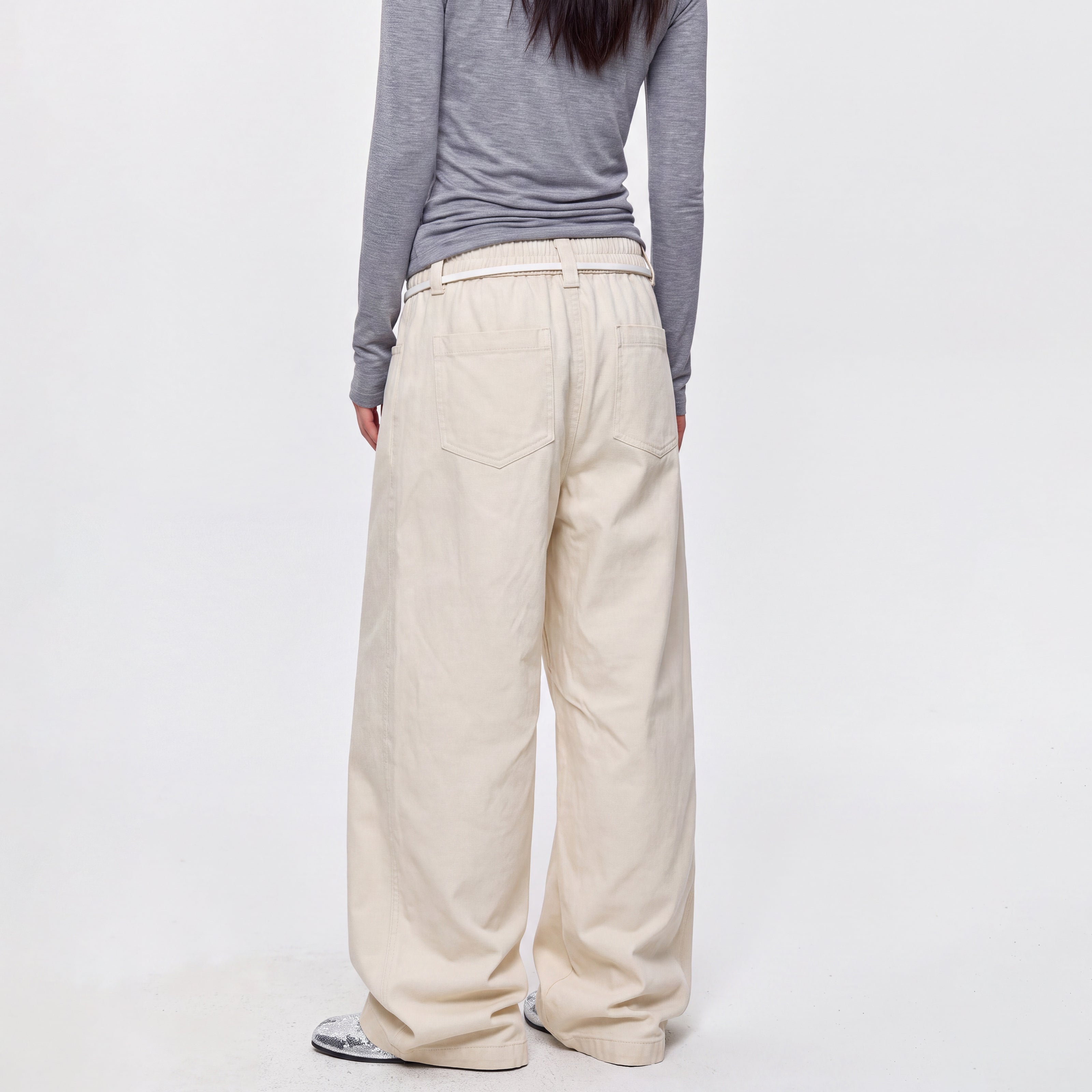 MADWITCH RIVET COURT WIDE-LEG TROUSERS #6844