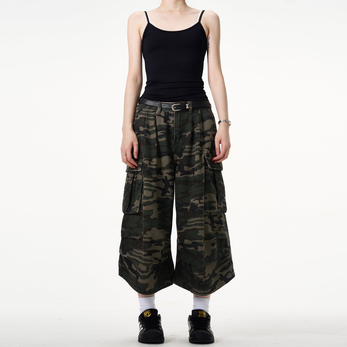 MADWITCH WIDE STREET CAMOUFLAGE PANTS #WH6986