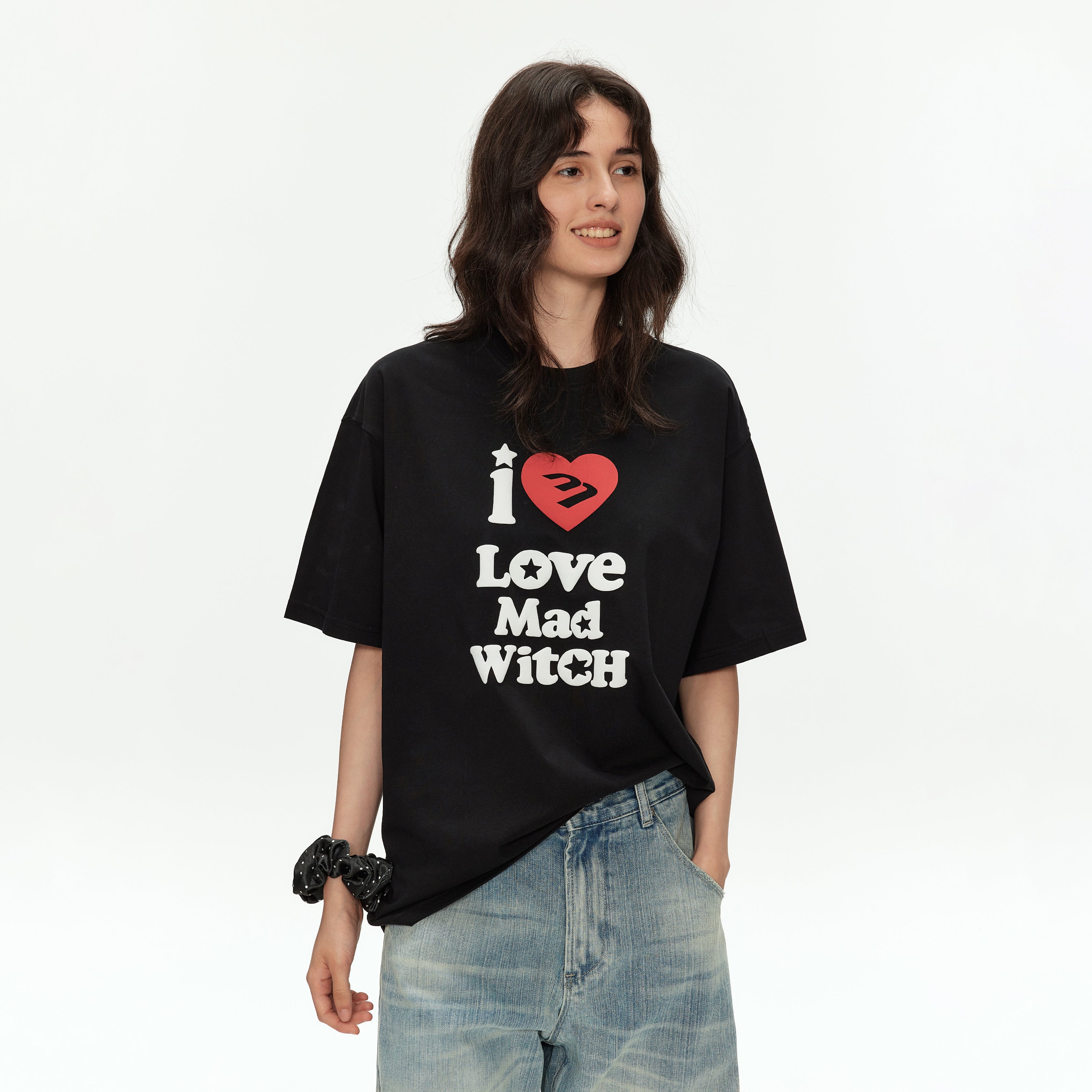 MADWITCH LETTER PRINT RELAXED TEE #M2019