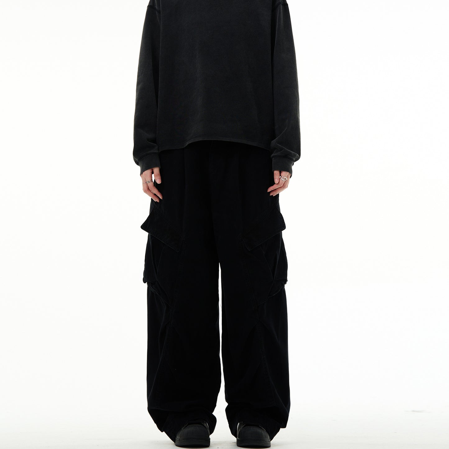 MADWITCH WIDE LEG CASUAL PANTS #KJ6282