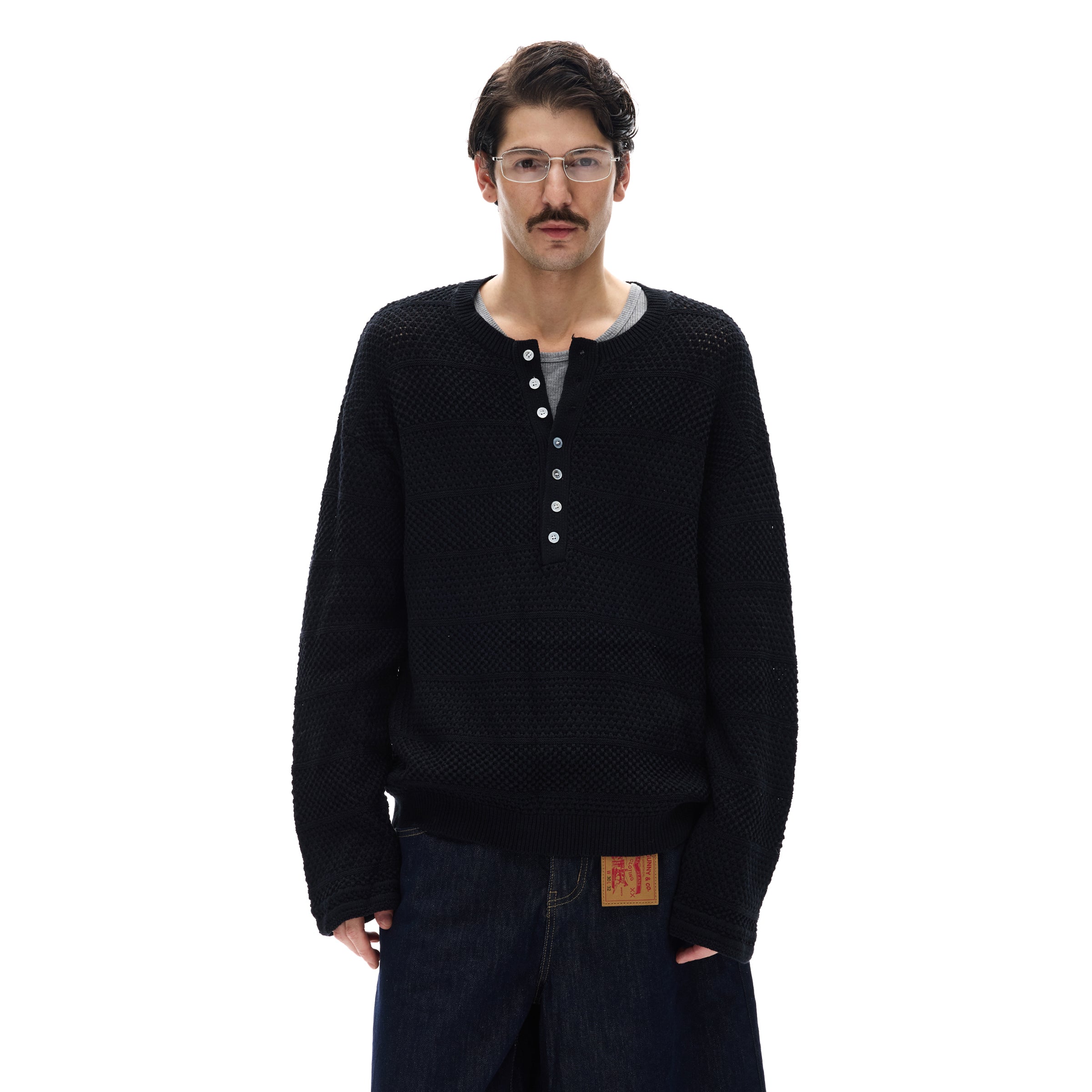 MADWITCH LOOSE HENLEY TOP #68885