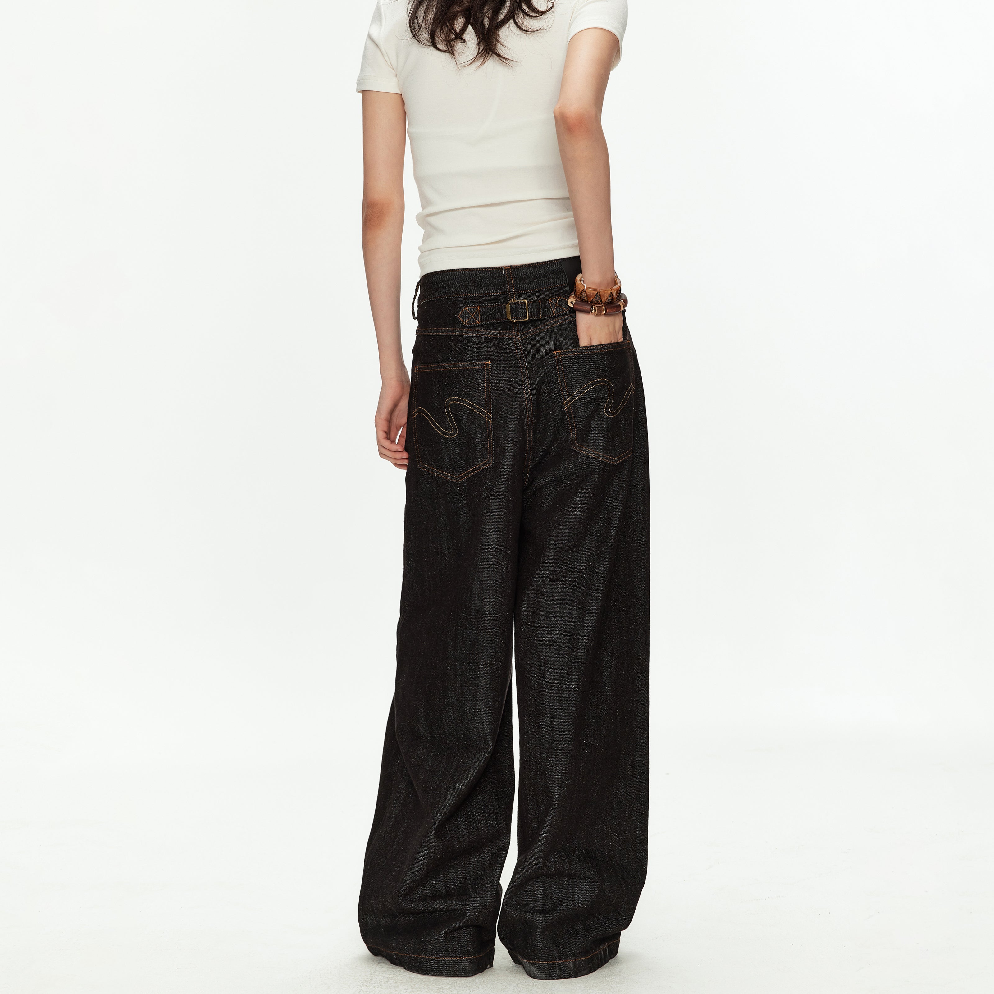 MADWITCH RAW DENIM PARIS BUCKLE PANTS #DR3329