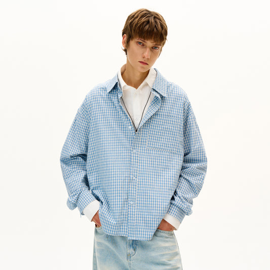 MADWITCH UNISEX CLASSIC PLAID BUTTON-UP SHIRT #CR6211