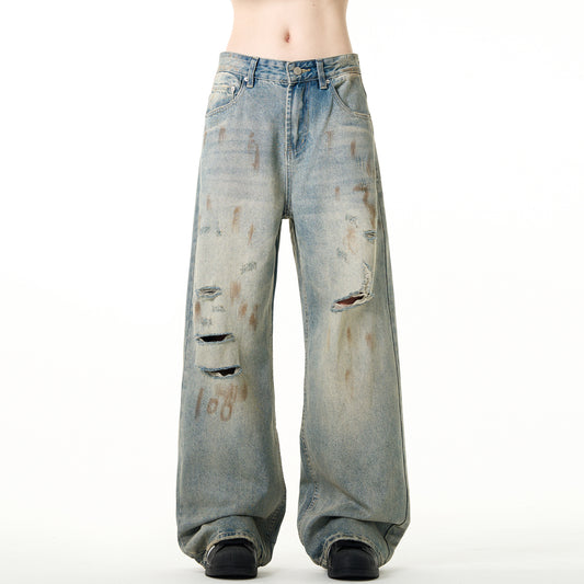 MADWITCH DISTRESSED VINTAGE JEANS #G6358