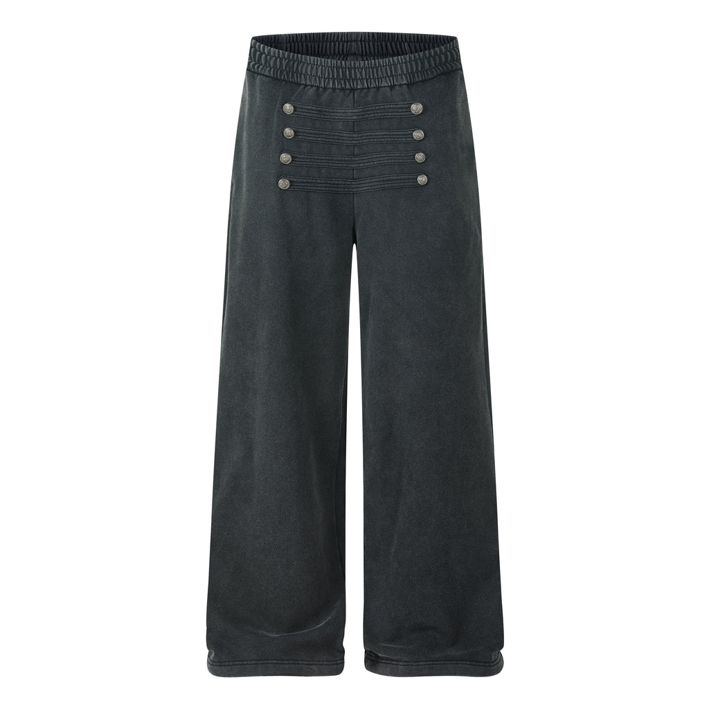 MADWITCH NAPOLEON-BUTTON WASHED RELAXED SWEATPANTS #L2026701