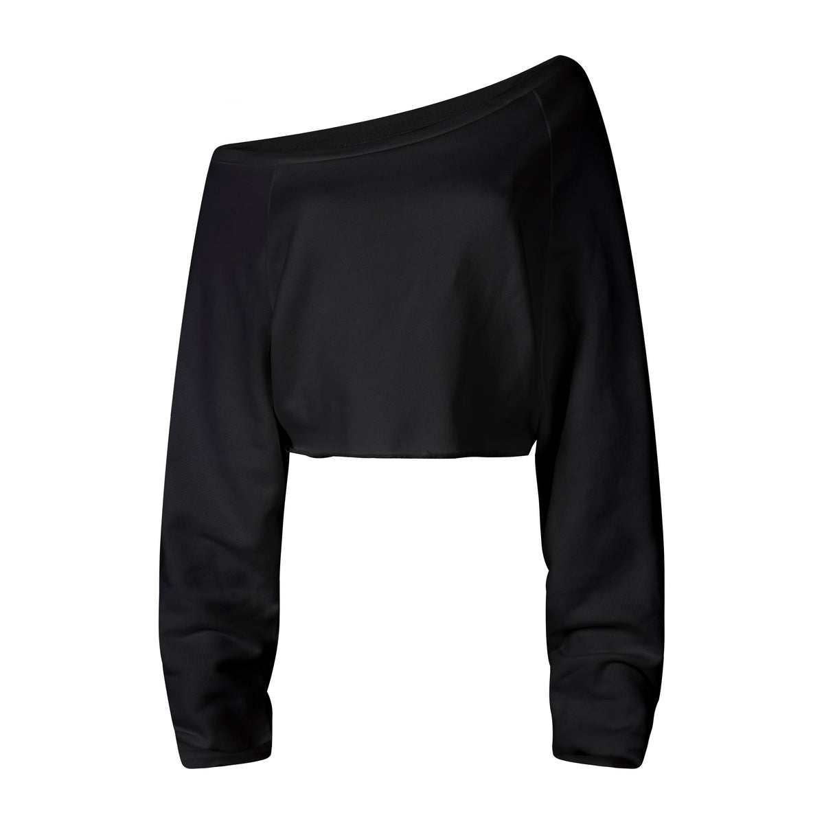 MADWITCH RAW-HEM ONE-SHOULDER CROPPED SWEATSHIRT #G2026114