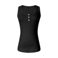 MADWITCH MINIMALIST U-NECK CROPPED RIBBED TANK TOP #C2026329