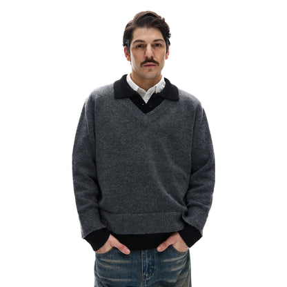 MADWITCH SPLIT COLLAR SWEATER #G530